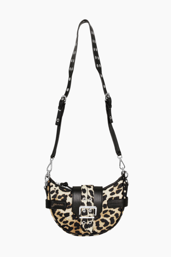 Bucky Bag Small Crossbody Nylon Print A6531  - Leopard - GANNI - Leopard One Size billede
