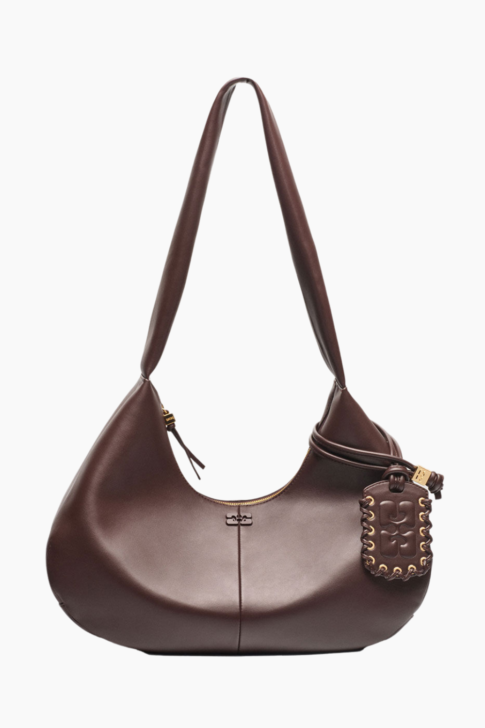 Ganni Bou Bag Hobo Medium A6840 - Seal Brown - GANNI - Brun One Size billede