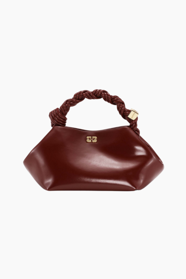 Ganni Bou Bag Small Patent Oleatex A6499 - Burgundy - GANNI - Bordeaux One Size billede