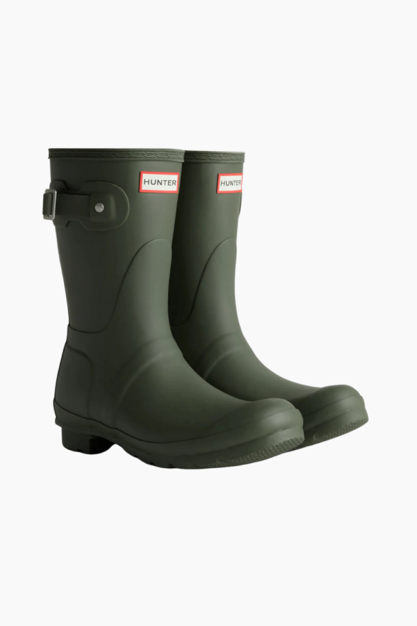 Womens Original Short Boot - Dark Olive - Hunter - Grøn 42 billede
