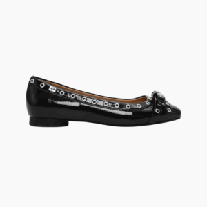 Eyelets Bow Ballerina Naplack S2755 - Black - GANNI - Sort 41 billede