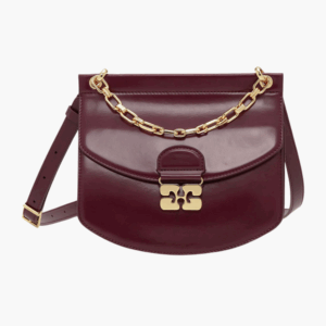 Apo-G Bag Small Box Chain A6744 - Tawny Port - GANNI - Bordeaux One Size billede