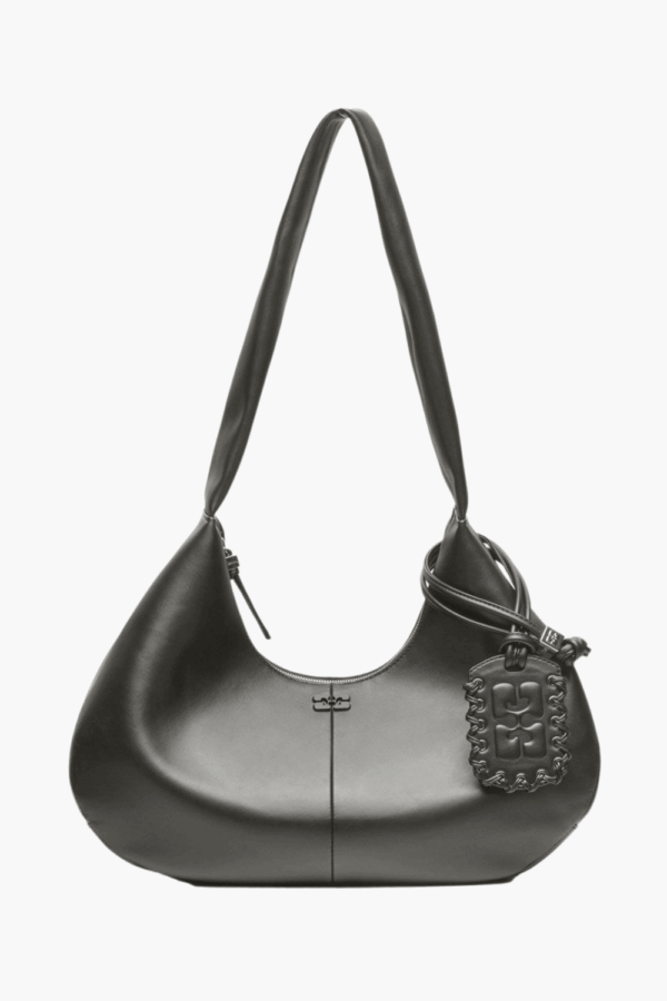 Ganni Bou Bag Hobo Medium A6865 - Steal Grey - GANNI - Grå One Size billede