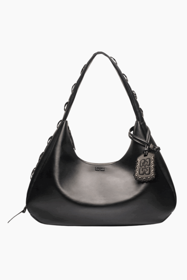 Ganni Bou Bag Hobo XXL A6639 - Black - GANNI - Sort One Size billede