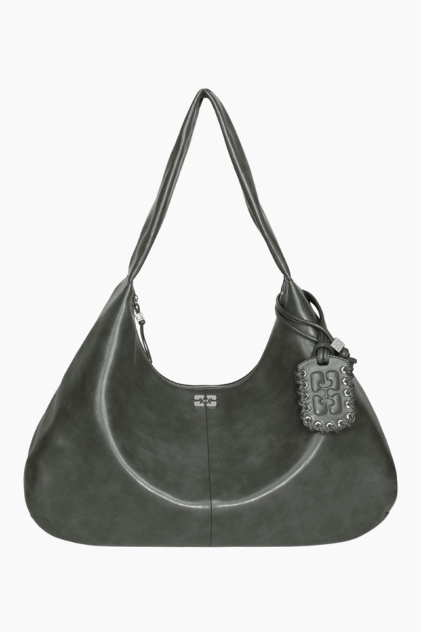 Ganni Bou Bag Hobo XXL A6802 - Steal Grey - GANNI - Grå One Size billede