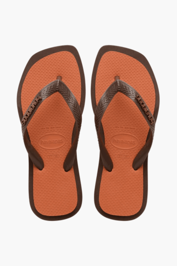 Havaianas Top Square Fushion Flip Flops - Dark Brown - Havaianas - Brun 41/42 billede