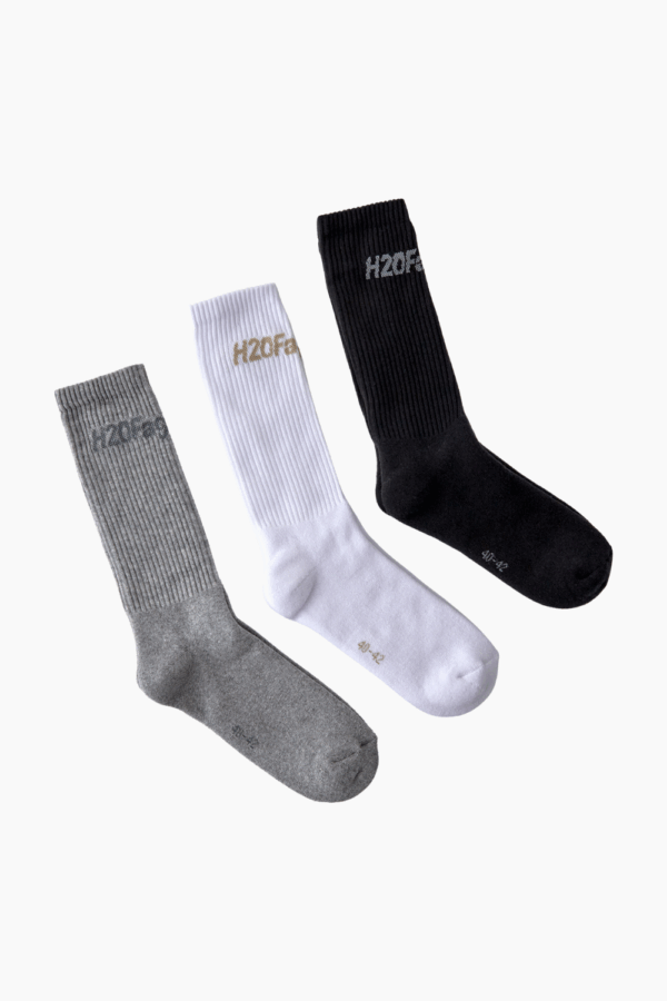 Suck Socks 3-Pack FA900229-3 - Black+White+Grey Mel. - H2O Fagerholt - Hvid 43-46 billede