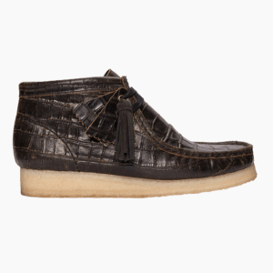 Wallabee Boot. D - BlkCroc Distress - Clarks - Brun 40 billede