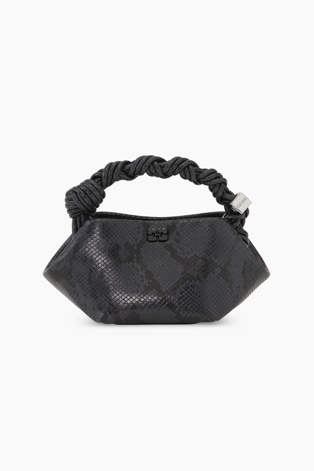 Ganni Bou Bag Mini Snake A7071 - Black Oyster - GANNI - Grå One Size billede