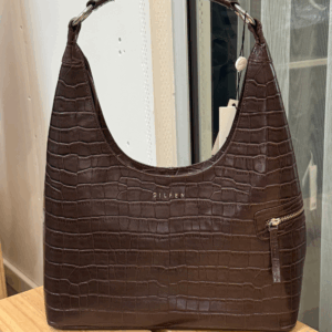 Lola Shoulder Bag - Brown Croco - Silfen Studio - Brun One Size billede