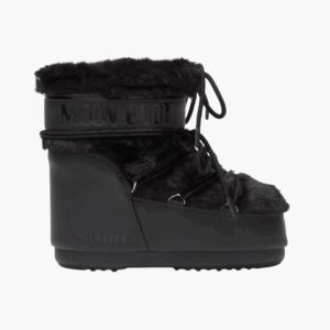 Icon Low Faux Fur Boots - Black - Moon Boot - Sort 39/41 billede