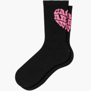 Heartbreaker Socks - Black/Lumo Pink - Carhartt WIP - Sort 35-40 billede