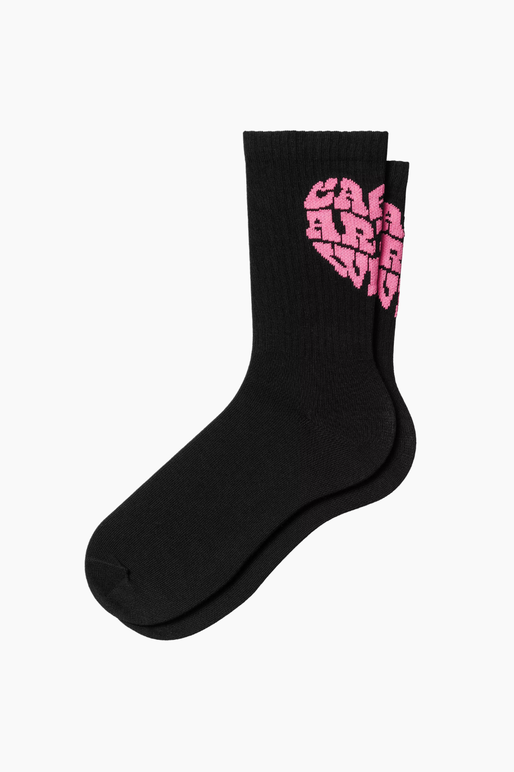 Heartbreaker Socks - Black/Lumo Pink - Carhartt WIP - Sort 35-40 billede