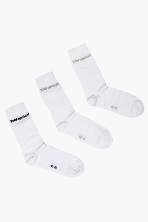 Jet Socks 3 Pack - White - H2O Fagerholt - Mønstret 40-42 billede