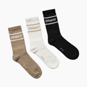New Suck Socks - Black/White/Creamy Grey - H2O Fagerholt - Mønstret 43-46 billede