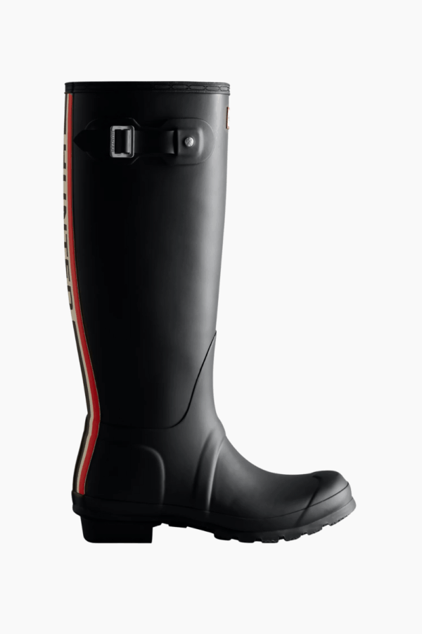 Womens Original Tall Hunter Tri Colour Logo Boot - Black - Hunter - Sort 40/41 billede